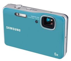 SAMSUNG WP10 modrý + Pouzdro kompaktní kožené 11 x 3,5 x 8 cm + Pameťová karta SDHC 4 GB + Čtecka karet 1000 v 1 USB 2.0