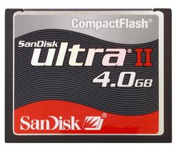 SANDISK Pameťová karta CompactFlash Ultra II 66X 4 Gb + Pameťová karta CompactFlash 80x 2 GB