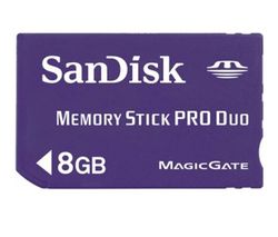 SANDISK Pameťová karta Memory Stick Duo Pro 8 GB + Pameťová karta Memory Stick Duo Pro 2 GB