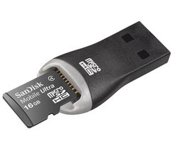 SANDISK Pameťová karta microSDHC Mobile Ultra 16 Gb + Čtecka USB