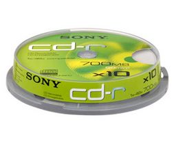 SONY CD-R 700 MB 48x (sada 10 kusu)