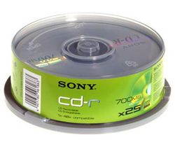 SONY CD-R 700 MB 48x (sada 25 kusu)