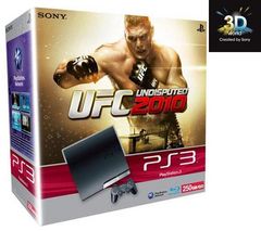 SONY COMPUTER Konzole PS3 Slim 250 GB + UFC 2010 Undisputed + Kabel HDMI samec / HMDI samec - 2 m (MC380-2M) + Gamepad DualShock 3 [PS3] + Dálkové ovládání pro PS3