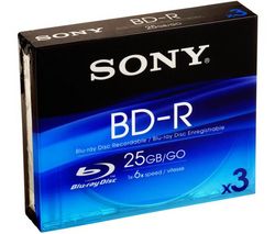 SONY Disk Blu-ray BD-R BNR25B 25 Gb (balení 3)