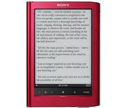 SONY Elektronická kniha PRS-650 Reader Touch Edition - červená + Pameťová karta SDHC 8 GB