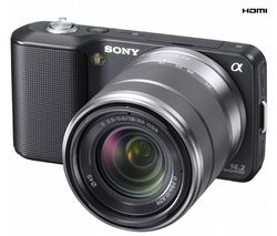 SONY NEX-3K černý + objektiv 18 - 55 mm + Batoh Expert Shot Digital - černý/oranžový + Pameťová karta SDHC Ultra 32 GB