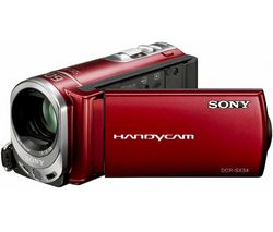 SONY Videokamera DCR-SX34 červená