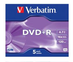 VERBATIM DVD+R 4,7GB (5 kusu)
