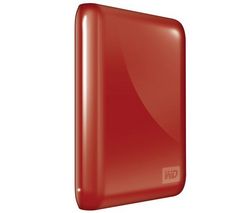 WESTERN DIGITAL Externí prenosný pevný disk My Passport Essential 640 Gb - červený - NEW + Pouzdro My Passport - Stríbrné + Kabel HDMI samec / HMDI samec - 2 m (MC380-2M) + Prehrávač WD TV HD Media Player