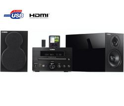 YAMAHA PianoCraft  Mikrovež CD/USB/MP3/WMA MCR330 černá + Bezdrátová sluchátka audio infračervená SHC2000/00